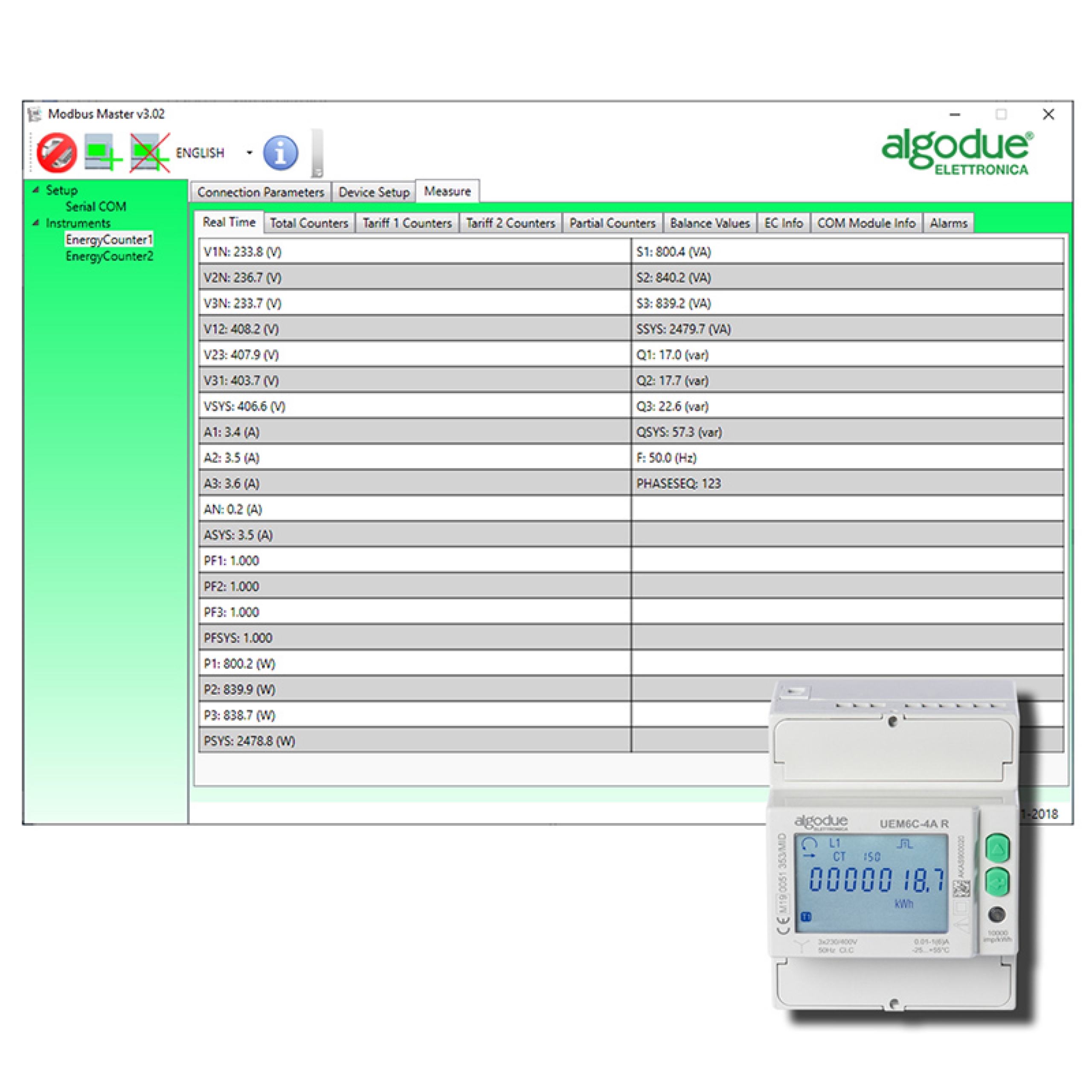 Modbus Master Software for Energy Meters